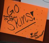 from the cheerleaders