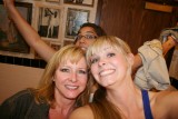 cat, jes, and al in the ladies room