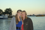 al and cat by lake michigan