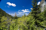 Looking back the trail, out to Salt Lake valley