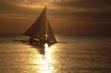 peacefull sunset at Boracay