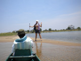 Cannoe trip friend posing on sandbar.jpg