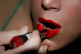 red lippy...