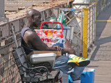 Softdrinks vendor on Brooklyn Bridge