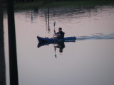 Flat Ians cousin Connor kayaking on lake near our home IMG_1287.JPG