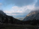 Looking downcanyon to Leigh and Jackson Lakes