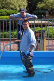 Cleaning the Fountain Pool