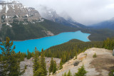 Peyto Lake with approaching snowstorm - yes it really is that color
