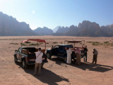 4-wheel drive vehicles into the desert