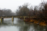 Crossing the rainy Maiden Creek