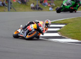 Dani Pedrosa Repsol Honda leading John Hopkins Kawasaki Racing Team