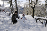 Fazendo boneco de neve no Cerro Bajo