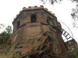 Looking up at the the castle