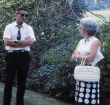 1965: Boston. Clem and Mom. If it looks like big sister was giving her younger brother some advice, she was. 
