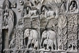 Elephant family sculptures, Sri Perumbedur