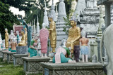 Lots of statues expressing what Im sure the buddha would have found embarassing