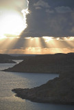 Sunburst over the sea