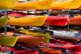 Colorful kayaks