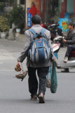 Ugghh! Hes carrying home live turtles for lunch!