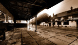 Groudle station on a wet summers day, IOM