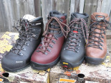 Raichle Kootenay 5, Scarpa SL M3, Zamberlan Vioz GT and Zamberlan Trek Lite 2