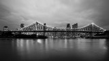 Brisbane Story bridge in bw