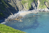 Kilberick cove with rock ready to dive in from