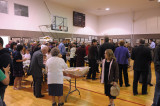 After church the gym is turned into one giant potluck.