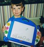 First time Matthew wrote his full name!