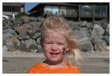 Emily having fun on the beach