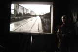 Paul Fusco shows his Chernobyl Legacy slides