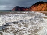 Surf and cliffs, Sidmouth