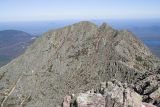 Panola Peak center, Dudley Trail to the left, Knife Edge to the right