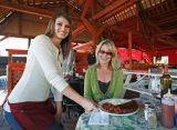 Kayla Newton Serves  Julie At Lake Chelan Winery Near Manson