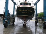 In the lift - stern view with the original name