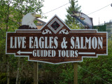 The sign at the Deer Mountain Salmon Hatchery & Eagle Center