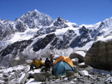 high camp Yalung Ri used by japanese climber