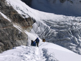 our english guides climbing last meters to summit