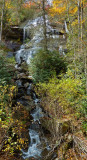 A WATERFALL IN WESTERN NORTH CAROLINAS PISGAH NATIONAL FOREST