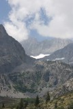 Looking up six thousand feet to the crest