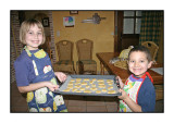 Baking cookies, January 2005
