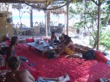 el chill out del nostre camp... veieu el mar?? all estava el reef!!