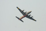 6-26: Air tanker finds a few minutes of visibility near the West Fire near Sawmill Peak, Magalia