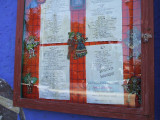 Even the menus at Mi Casa are decorated w/ Catrinas