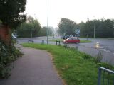 The nearby roundabout