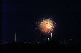 Fireworks near Washington Monument