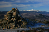 Cairn on North Moat Mountain in Winter