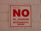 NO oil chg / Mech. work