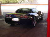 clean black Corvette