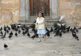 feeding the pigeons